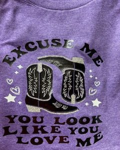Excuse Me Design with Glitter