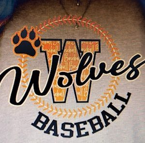 Wolves Baseball (Black Text)