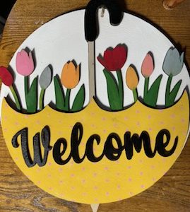 Umbrella 'Welcome' 12"