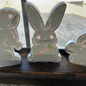 Set of Wooden Bunnies
